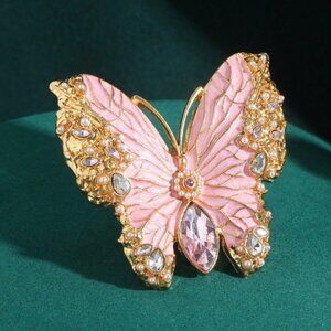 XLARGE PINK STATEMENT VINTAGE STYLE ADJUSTABLE RING